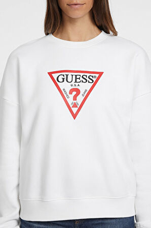 Kadın GJ CN OS ICONIC Sweatshirt - Beyaz | S
