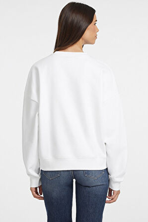 Kadın GJ CN OS ICONIC Sweatshirt - Beyaz | S