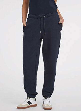 Guess Jeans Lastikli Bel Regular Fit Mavi Kadın Pantolon GJ TRIANGLE LABEL JO - ORGANIC CO/P