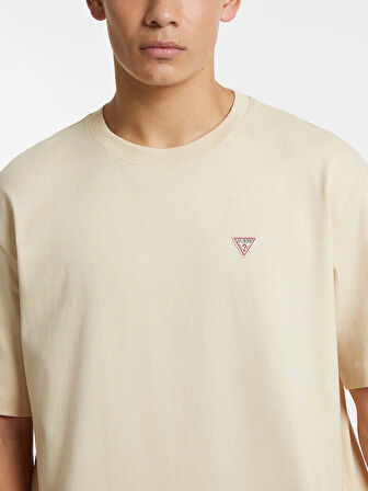 Guess Gj Ss Cn Os Erkek Bej Oversize Fit T-Shirt M4YI46K8FQ4-G1W7
