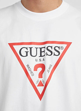Guess Jeans Beyaz Erkek T-Shirt M4YI45K8FQ4G011 GJ SS CN OS ICONIC