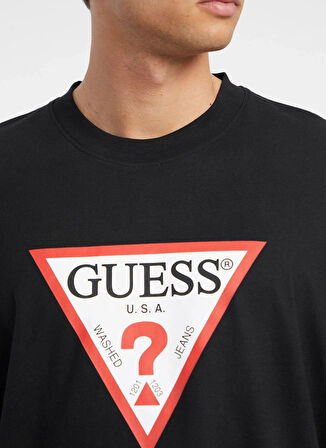 Guess Jeans Siyah Erkek T-Shirt M4YI45K8FQ4JBLK GJ SS CN OS ICONIC