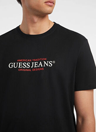 Guess Jeans Siyah Erkek T-Shirt M4YI42K8FQ4JBLK GJ SS CN REG AMERIC