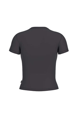 Kadın GJ CN Slim Üçgen Logo T-Shirt - Siyah | L