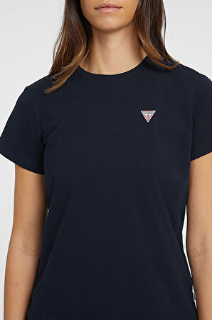 Kadın GJ SS CN Mini Üçgen Logolu T-Shirt - Lacivert | S
