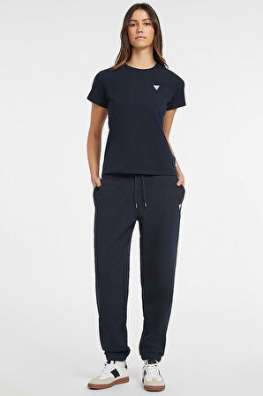 Kadın GJ SS CN Mini Üçgen Logolu T-Shirt - Lacivert | S