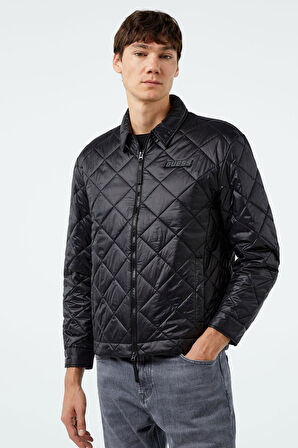 Erkek ANCHISE QUILTED Önde Logolu Mont - Siyah  | 2XL