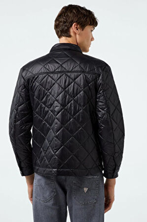 Erkek ANCHISE QUILTED Önde Logolu Mont - Siyah  | 2XL