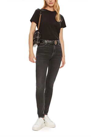 Kadın COLETTE Regular Fit Logolu T-Shirt - Siyah  | M