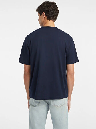 Guess Jeans Erkek Lacivert Oversize Fit T-Shirt M4YI44K8FQ4-A71W