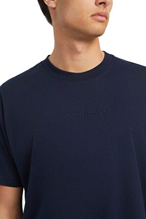 Erkek GJ SS CN OS Logolu Pamuk T-Shirt – Lacivert | L