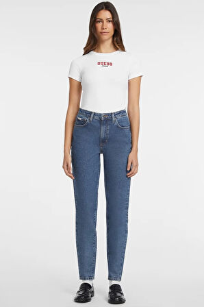 Guess Jeans Kadın Beyaz Slim Fit T-Shirt W4YI64KA0H1-G011