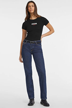 Guess Jeans Kadın Siyah Slim Fit T-Shirt W4YI64KA0H1-JBLK