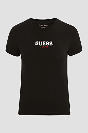 Guess Jeans Kadın Siyah Slim Fit T-Shirt W4YI64KA0H1-JBLK