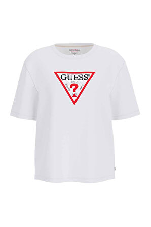 Kadın Gj SS Cn Iconic T-Shirt - Beyaz | S