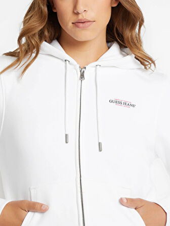 Guess Jeans Kadın Beyaz Sweatshirt W4YQ13KC811-G011