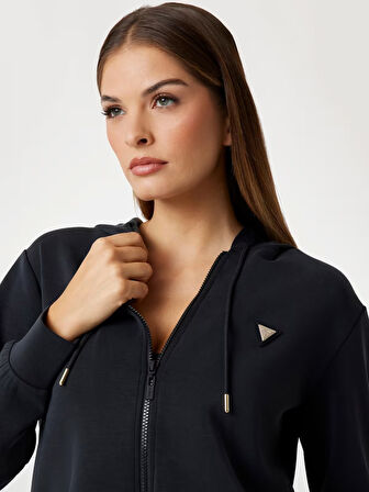 Guess Olympe Fermuarlı Kapüşonlu Kadın Sweatshirt V4YQ06KCAY2