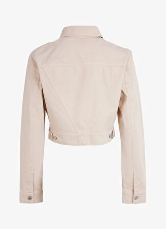 Guess Normal Beyaz Kadın Ceket OLIVIA CROP JACKET - CO IDOL WHITE