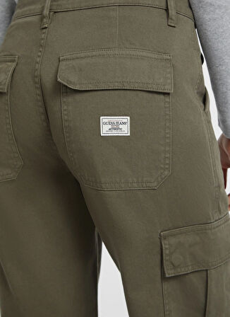 Guess Jeans Normal Bel Normal Haki Kadın Pantolon GJ CARGO CHINO - ECO ORG CO CLASSIC