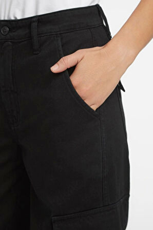Guess Jeans GJ CARGO CHINO Kadın Siyah Pantolon W4YB61WGCV1-JBLK