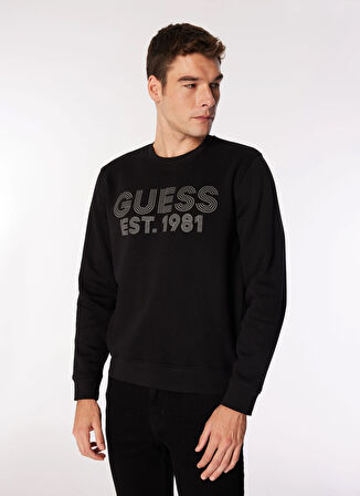 Guess Siyah Erkek Sweatshırt M4YQ08K9Z21JBLK BEAU CN SWEATSHIRT