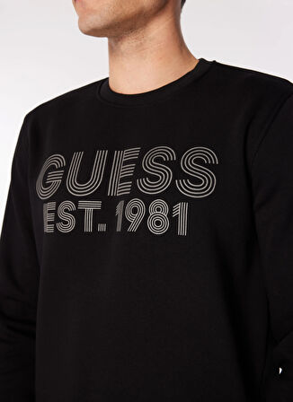 Guess Siyah Erkek Sweatshırt M4YQ08K9Z21JBLK BEAU CN SWEATSHIRT