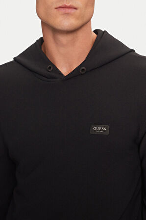 Erkek TECH Stretch Kapüşonlu Sweatshirt - Siyah  | M
