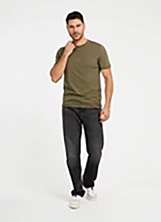Guess Yeşil Erkek T-Shirt AIDY CN SS TEE MID ORGANIC STREAM