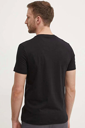 Guess Erkek Siyah Önü Logolu T-Shirt