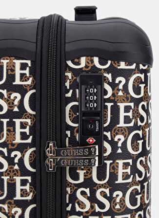 Guess Kahve Çekçekli Sert Valiz STARK COSMETIC ORGAN - 09830