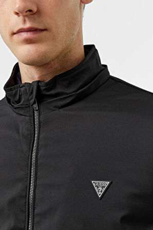Erkek Knitted Wındbreaker Warm Touch Rüzgarlık - Siyah  | S