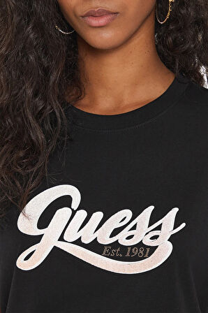 Guess Bayan T Shirt W4YI09 JA914 JBLK