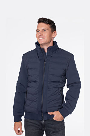 Erkek QUILTED JACKET Şişme Mont - Lacivert | M