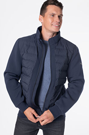 Erkek QUILTED JACKET Şişme Mont - Lacivert | M