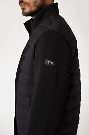 Erkek Stretch Scuba Şişme Mont - Siyah | L