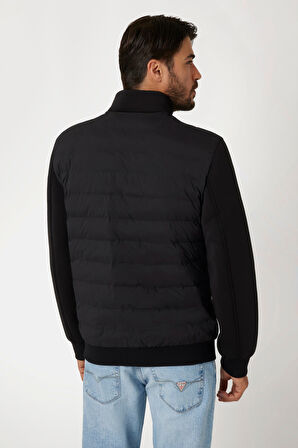 Erkek Stretch Scuba Şişme Mont - Siyah | XL