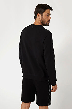 Erkek NEW ALDWIN CN Önü Logolu Sweatshirt - Siyah  | XL
