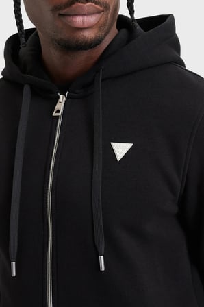 Guess Ls Classic Pamuklu Kapüşonlu Yaka Fermuarlı Sweat M6BQ48K6168 Erkek SWEAT M6BQ48 K6168 JBLK SİYAH