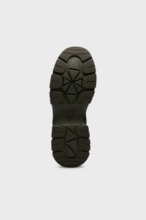 Guess Beneto Logolu Deri Sneaker Ayakkabı FLFB2EESU12 Kadın AYAKKABI FLFB2E ESU12 OLIVE Olive