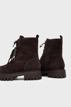 Guess Fizzle Süet Deri Bot FLFFIZSUE10 Kadın BOT FLFFIZ SUE10 BROWN KAHVE-KREM
