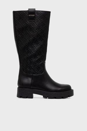 Guess Yailyn 4G Logolu Hakiki Deri Çizme FLFLYIELE11 Kadın ÇİZME FLFLYI ELE11 BLACK SİYAH