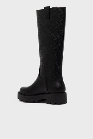Guess Yailyn 4G Logolu Hakiki Deri Çizme FLFLYIELE11 Kadın ÇİZME FLFLYI ELE11 BLACK SİYAH