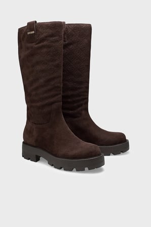Guess Yailyn Hakiki Deri Logolu Çizme FLFL2YSUE11 Kadın ÇİZME FLFL2Y SUE11 BROWN KAHVE-KREM