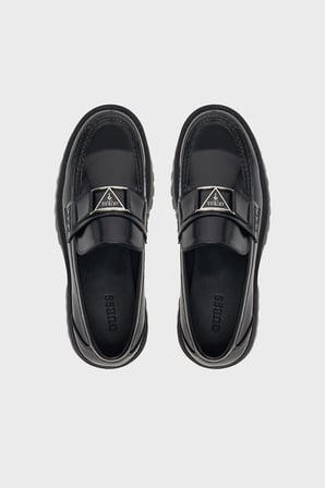 Guess Gorizia 4G Logolu Loafer Ayakkabı FMFGORLEA14 Erkek AYAKKABI FMFGOR LEA14 BLACK SİYAH