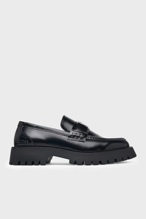 Guess Gorizia 4G Logolu Loafer Ayakkabı FMFGORLEA14 Erkek AYAKKABI FMFGOR LEA14 BLACK SİYAH