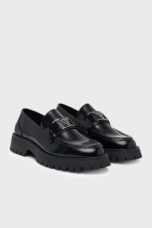 Guess Gorizia 4G Logolu Loafer Ayakkabı FMFGORLEA14 Erkek AYAKKABI FMFGOR LEA14 BLACK SİYAH
