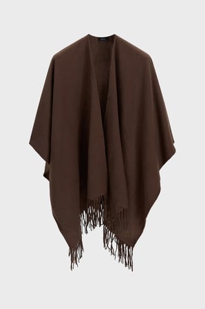 Guess V Yaka Püsküllü Panço AW5660POL03 Kadın PANÇO AW5660 POL03 BRO KAHVE