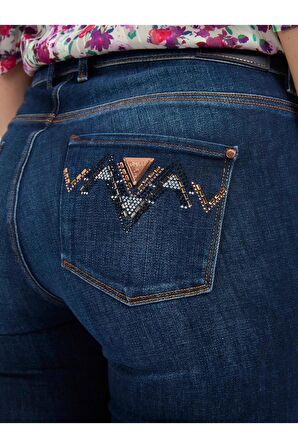 Guess Jewel Kadın Denim Skinny Pantolon  W1RA03D4AK1