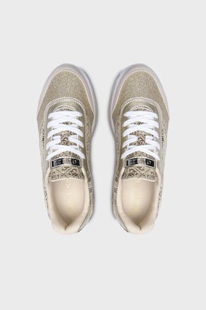 Guess Hansin 4G Logolu Kalın Tabanlı Sneaker FL5HNSFAL12 Bayan AYAKKABI FL5HNS FAL12 BEIBR KAHVE-GOLD