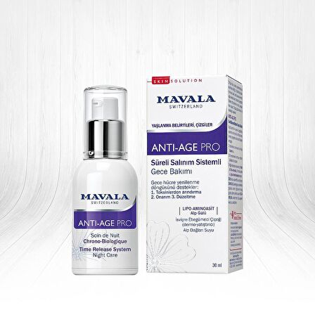 Mavala Anti Age Pro Süreli Salınım Sistemlli Gece Bakımı 30ml